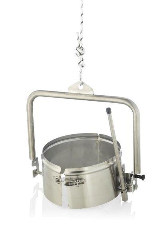 Dispositivo di ribaltamento Logar per contenitori 35/50 kg, acciaio inox