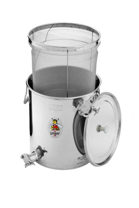 Logar Sottovaso filtrante con setaccio fine, 30 kg, due rubinetti