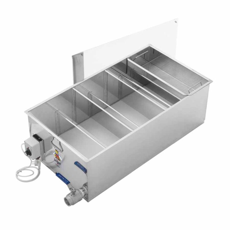 Vasca di decantazione Logar con 6 camere, 102 x 55 x 35 cm – con riscaldamento del fondo