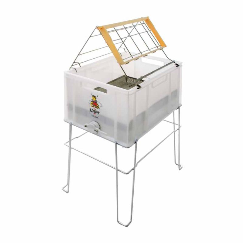 Vasca per disopercolare in PVC con supporto e fondo a griglia (orizzontale)