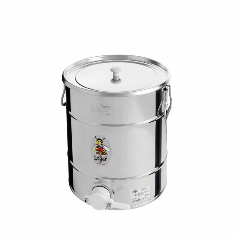 Contenitore per imbottigliamento Logar 35 kg, rubinetto in plastica (Art. Nr. 2008)