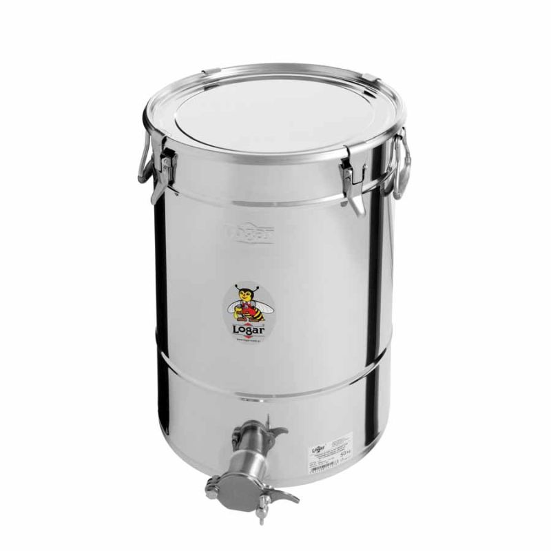 Contenitore per imbottigliamento Logar 50 kg con 4 chiusure a morsetto (Art. Nr. 2107)