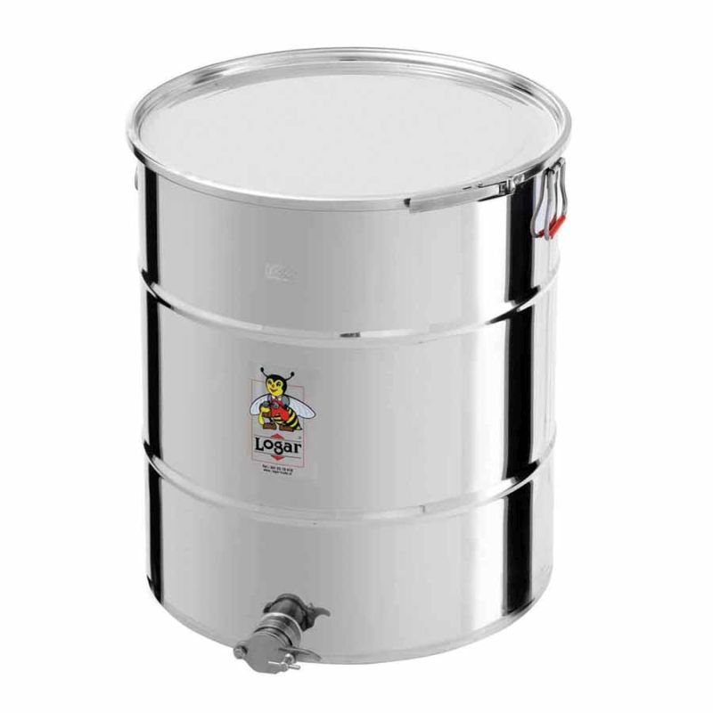 Contenitore Logar per riempimento 170 kg con chiusura a ghiera, acciaio inox - Art.-Nr. 2221